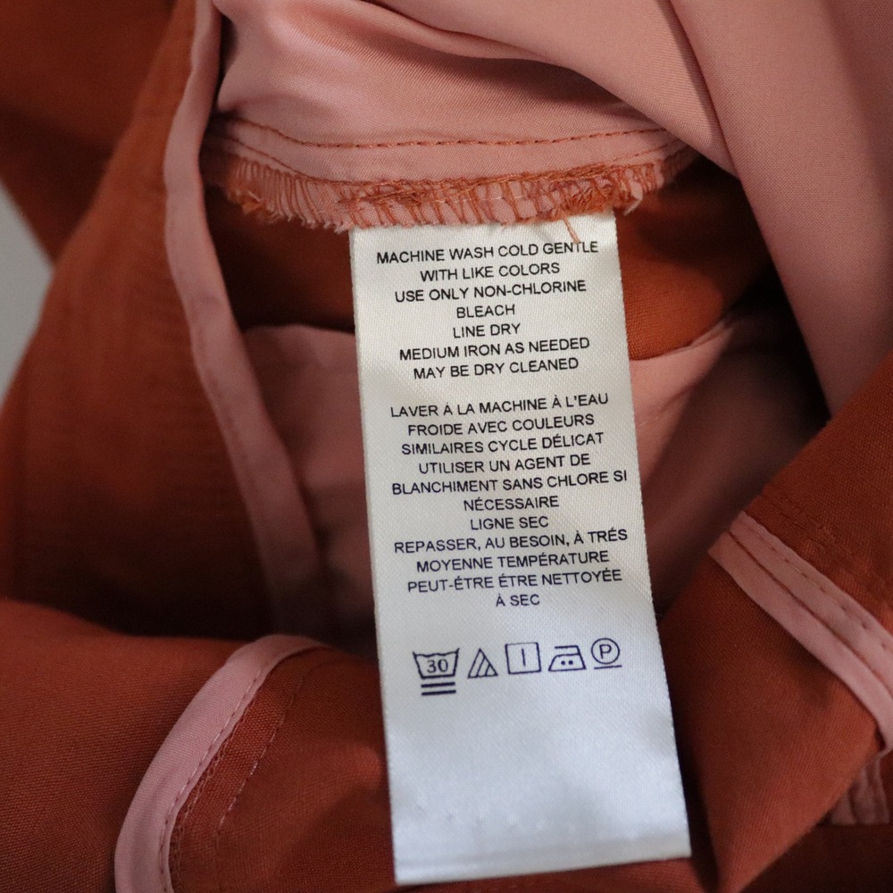 Anthropologie Maeve The Portside Jumpsuit 12 Tall Orange Collette Wide Leg - Picture 10 of 11